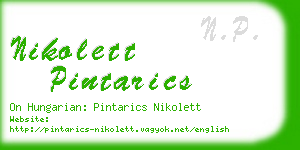 nikolett pintarics business card